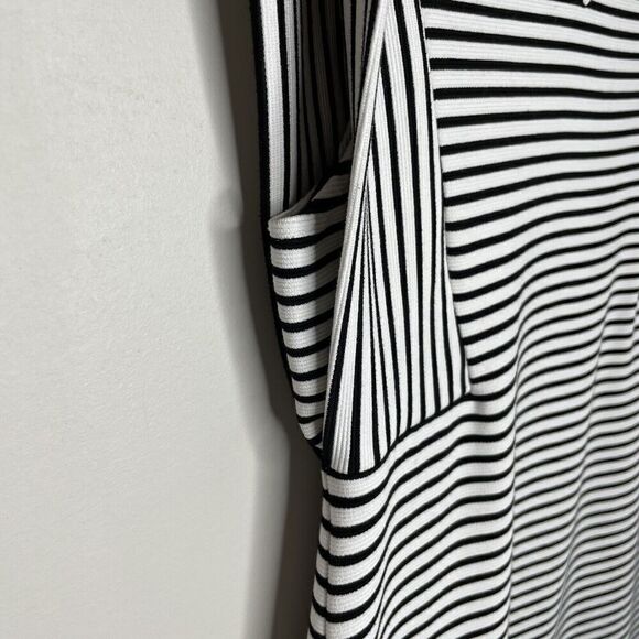 DEREK LAM Collective Dress Womens 46 US 10 Stripe Stretch Knit Sheath Sleeveless - Picture 5 of 12